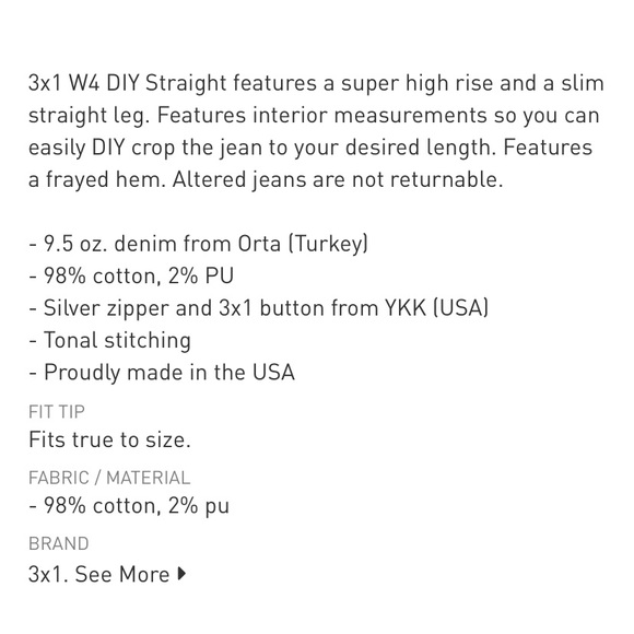 3x1 DIY High Waist Frayed Hem Jeans - Picture 8 of 8